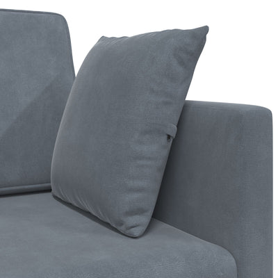 Floor Sofa Bed 2-in-1 Dark Grey 213x144x60 cm Velvet