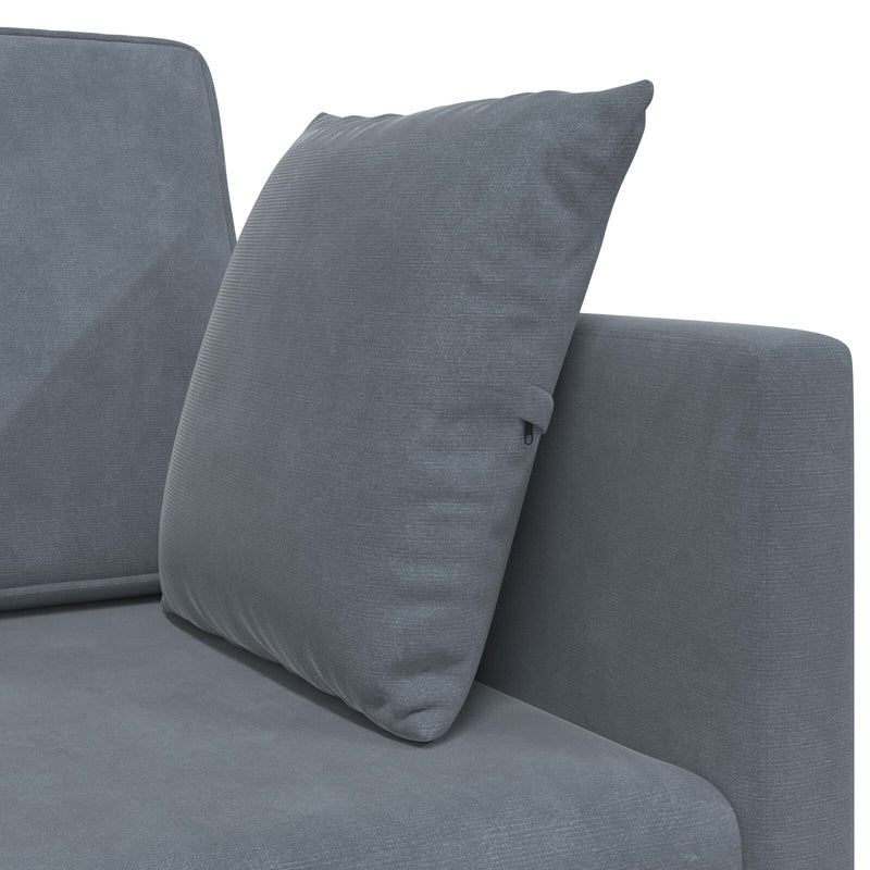 Floor Sofa Bed 2-in-1 Dark Grey 213x144x60 cm Velvet