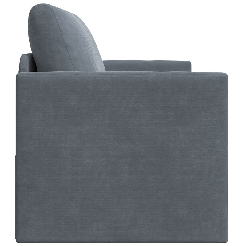 Floor Sofa Bed 2-in-1 Dark Grey 124x204x61 cm Velvet