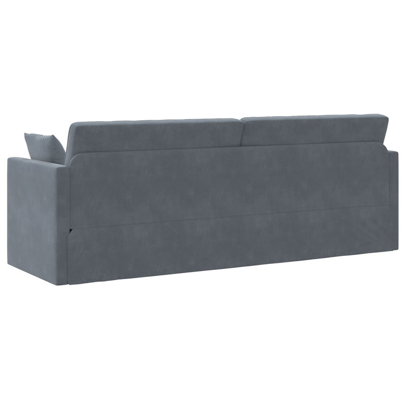 Floor Sofa Bed 2-in-1 Dark Grey 213x144x60 cm Velvet