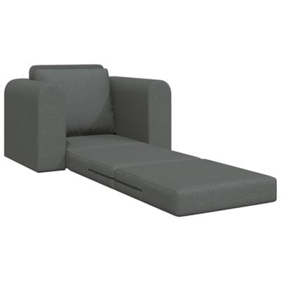 Floor Sofa Bed 2-in-1 Dark Grey 98x71x83 cm Fabric