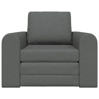 Floor Sofa Bed 2-in-1 Dark Grey 98x71x83 cm Fabric