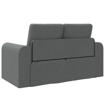 Floor Sofa Bed 2-in-1 Dark Grey 148x71x83 cm Fabric