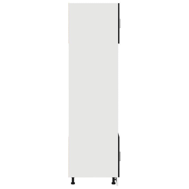 Kitchen Cabinet Black oak Engineered wood 60 x 57 x 207 cm