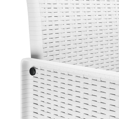 Garden Chairs with Cushions 2 pcs White Poly Rattan