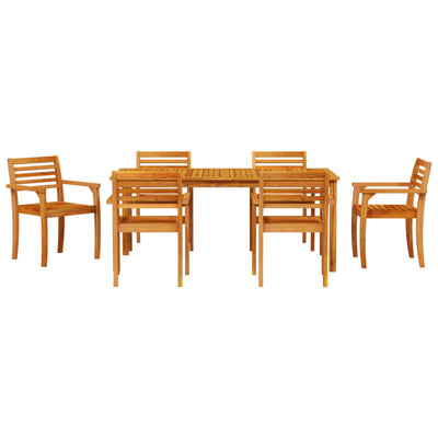 7-Piece Acacia Wood Garden Dining Set