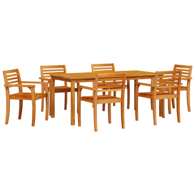 7-Piece Acacia Wood Garden Dining Set