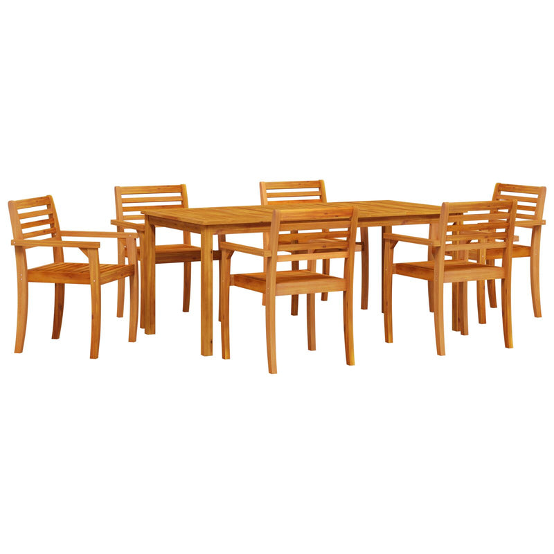 7-Piece Acacia Wood Garden Dining Set