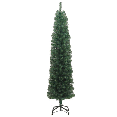 Slim Christmas Tree 300 LEDs & Ball Set Green 240 cm