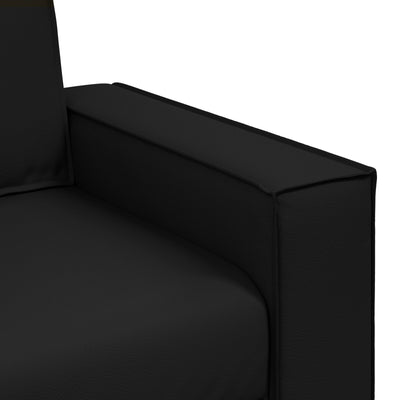 Black Faux Leather Sofa Chair - 59 cm