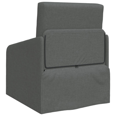 Floor Sofa Bed 2-in-1 Dark Grey 65x80x83 cm Fabric