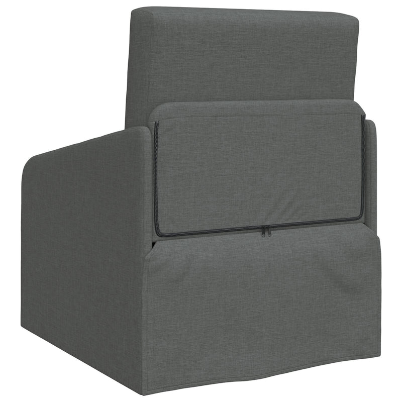 Floor Sofa Bed 2-in-1 Dark Grey 65x80x83 cm Fabric