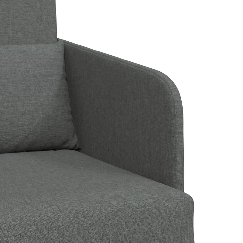 Floor Sofa Bed 2-in-1 Dark Grey 65x80x83 cm Fabric