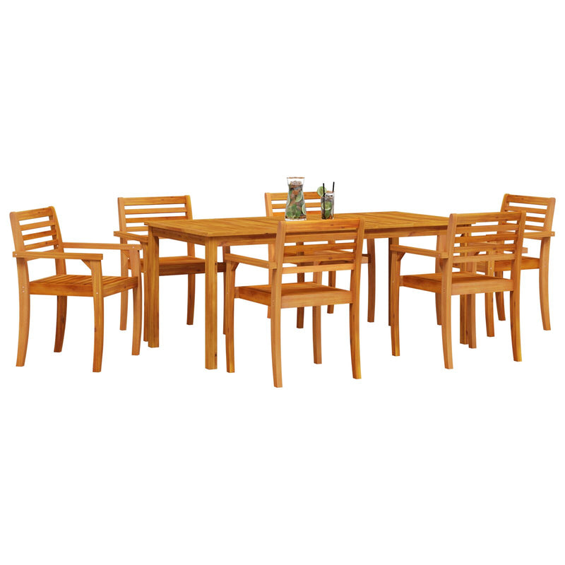 7-Piece Acacia Wood Garden Dining Set