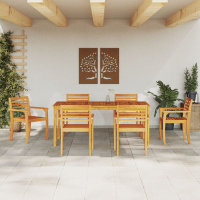 7-Piece Acacia Wood Garden Dining Set