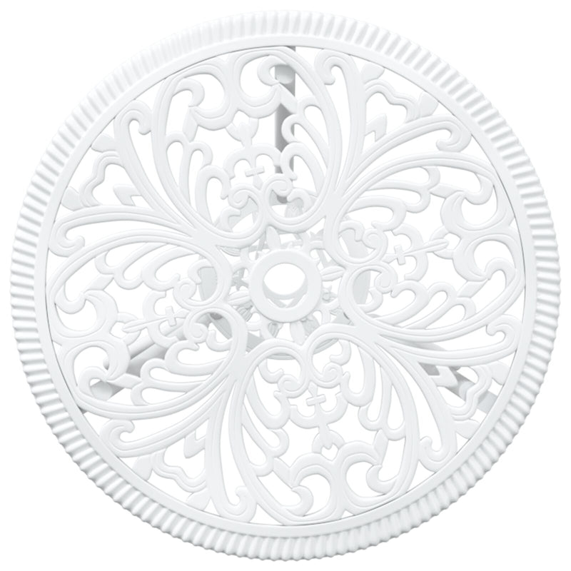 3 Piece Outdoor Bistro Set - White Cast Aluminium