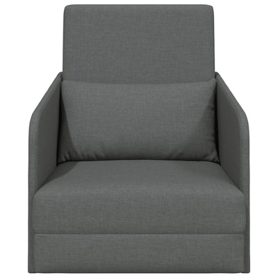Floor Sofa Bed 2-in-1 Dark Grey 65x80x83 cm Fabric