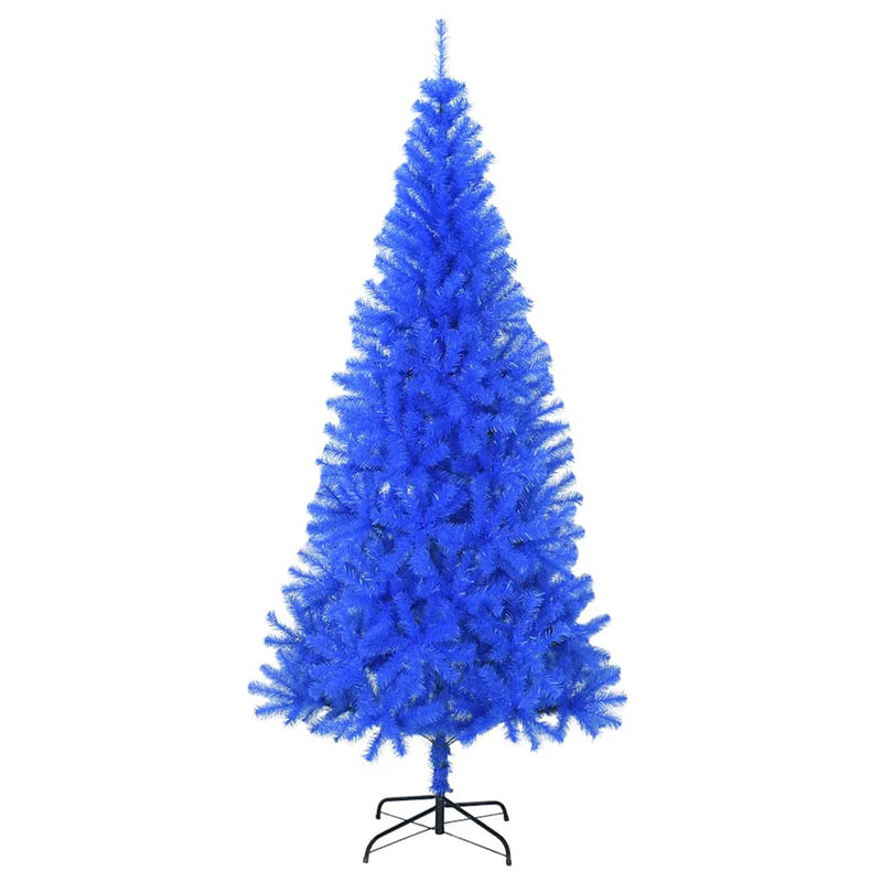 Artificial Christmas Tree LEDs&Ball Set Blue 180 cm PVC