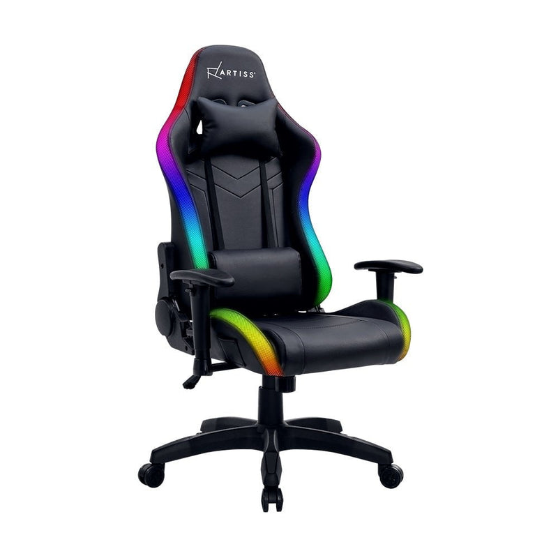 Artiss Gaming Office Chair RGB LED Lights Computer Desk Chair Home Work Chairs