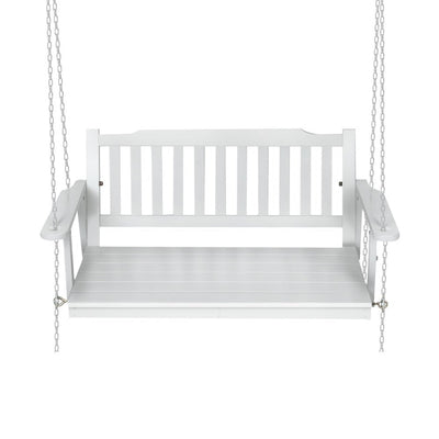 2 Seater Gardeon Outdoor Porch Swing Chair Wooden White