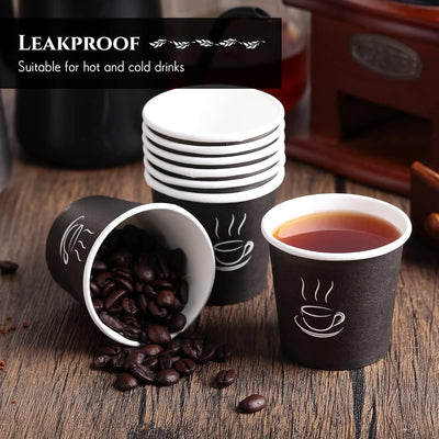 2400 Disposable Coffee Cups 4oz Extra Strong Takeaway Paper Take Away Bulk