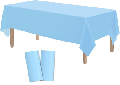 Table Cloth Cover Reusable & Washable Xmas Party 137cm x 274cm (54"x108") in Sky Blue