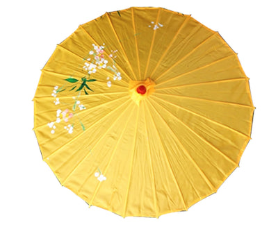 PARASOL UMBRELLA Chinese Japanese Bamboo Flower Pattern Fabric 80cm Diameter