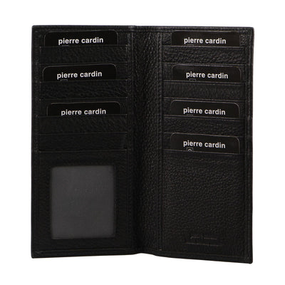 Pierre Cardin Mens Italian RFID Protected Leather Suit Wallet - Black