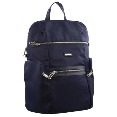 Pierre Cardin Nylon RFID Anti Theft Slash Proof Backpack Bag - Navy