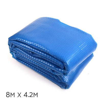 Aquabuddy Pool Cover 8x4.2m 400 Micron Swimming Pool Solar Blanket Blue