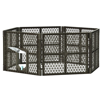 i.Pet Dog Playpen Enclosure 6 Panel Pet Fence Plastic Play Pen