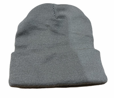 PLAIN BEANIE Unisex Mens Womens Winter Warm Hat Ski Cap Knit One Size - Grey