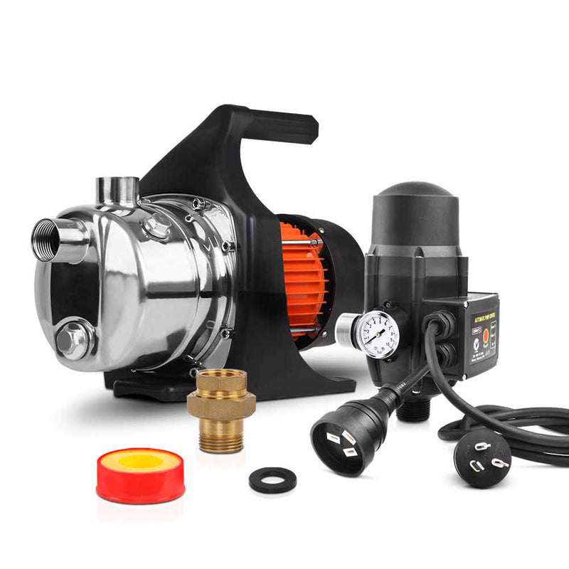 Giantz Garden Water Pump High Pressure 800W Tank Rain Farm Irrigation House Black