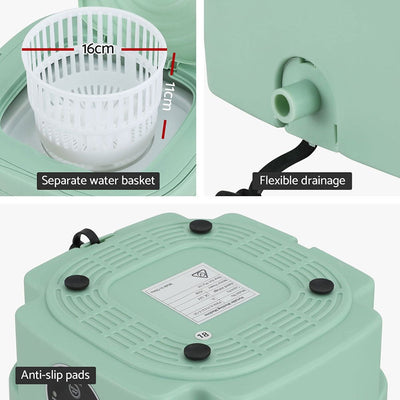 Devanti Portable Washing Machine 8L Green