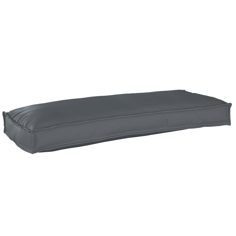 Outdoor Cushion Anthracite Polyester 100 cm x 40 cm x 8 cm