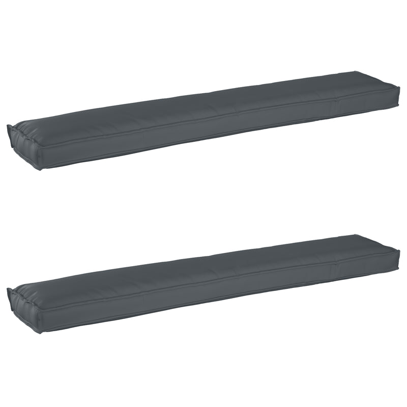 Pallet Cushions for Bench 2 pcs Anthracite 200x40x8 cm Oxford Fabric