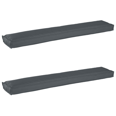 Pallet Cushions for Bench 2 pcs Anthracite 200x40x8 cm Oxford Fabric
