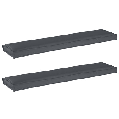 Pallet Cushions for Bench 2 pcs Anthracite 180x40x8 cm Oxford Fabric