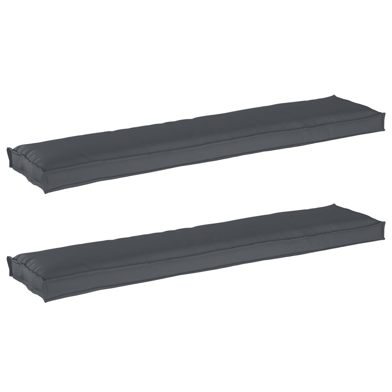 Pallet Cushions for Bench 2 pcs Anthracite 180x40x8 cm Oxford Fabric