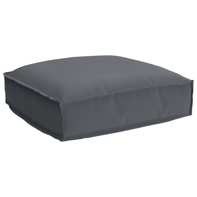 Outdoor Cushion Anthracite Polyester Medium Removable Covers