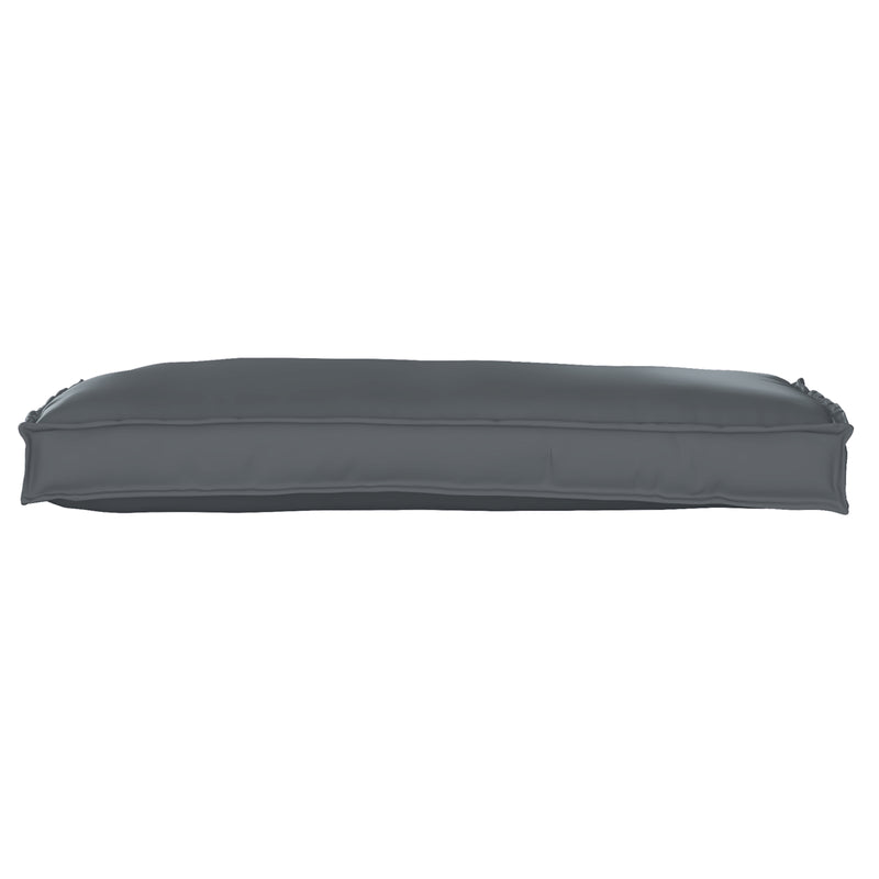 Outdoor Cushion Anthracite Polyester 100 cm x 40 cm x 8 cm