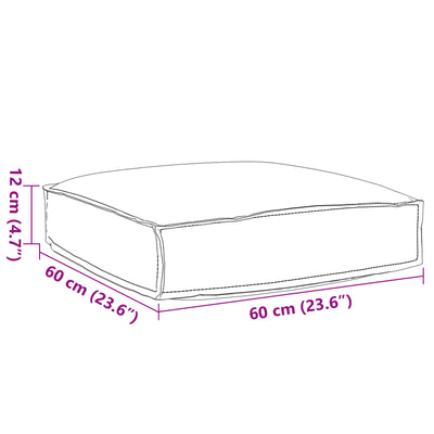 Outdoor Cushion Anthracite Polyester 60 cm x 60 cm