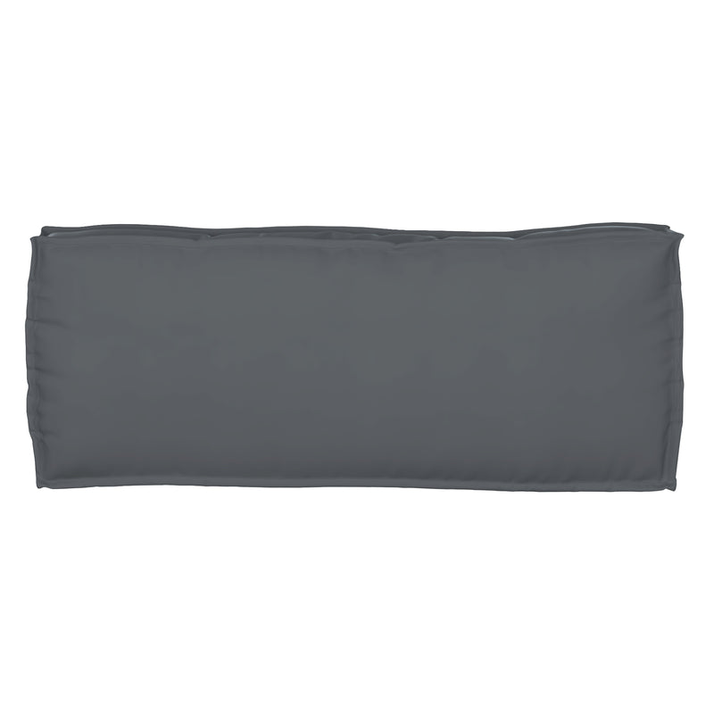 Outdoor Cushion Anthracite Polyester 100 cm x 40 cm x 8 cm