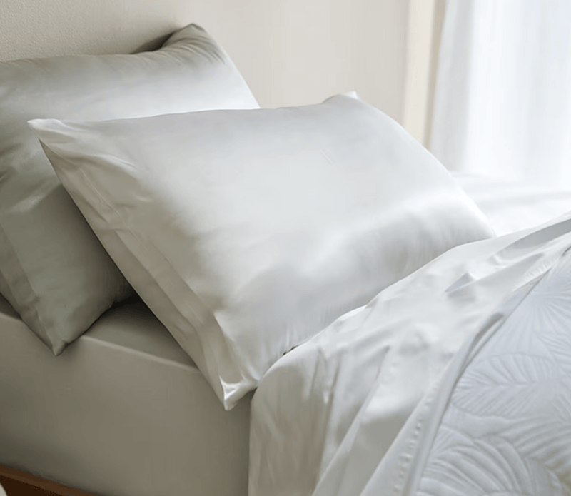 Silk Pillowcase Standard Size Pillow Case in White