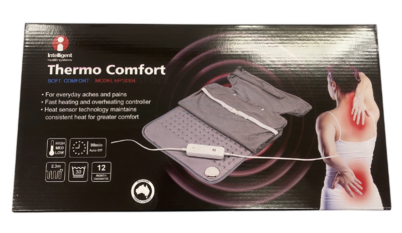 Large Thermo Comfort HEAT PAD Electric Pain Relief Heated Heating Mat w/ Chair Attachment
