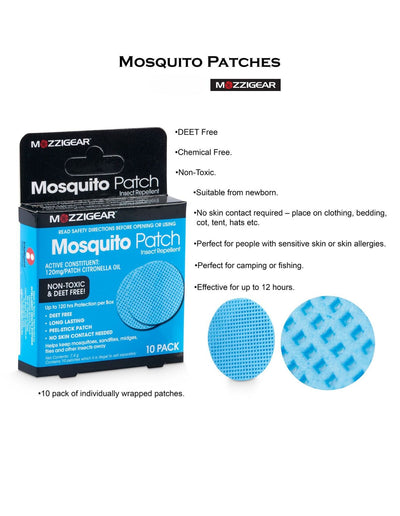 Mozzigear Mosquito Patch Repellant Repellent Adhesive 12 Hour - Pack of 10