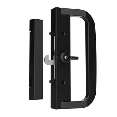 Rolltrak Non Keyed Sliding Patio Door Lock with Handle in Black