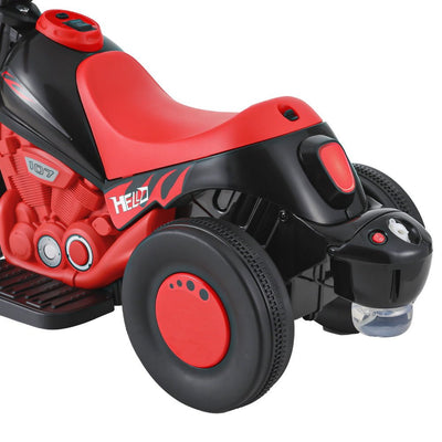 Rigo Kids Ride On Car Motorcycle Motorbike with Bubble Maker Electric Toy 6V Red