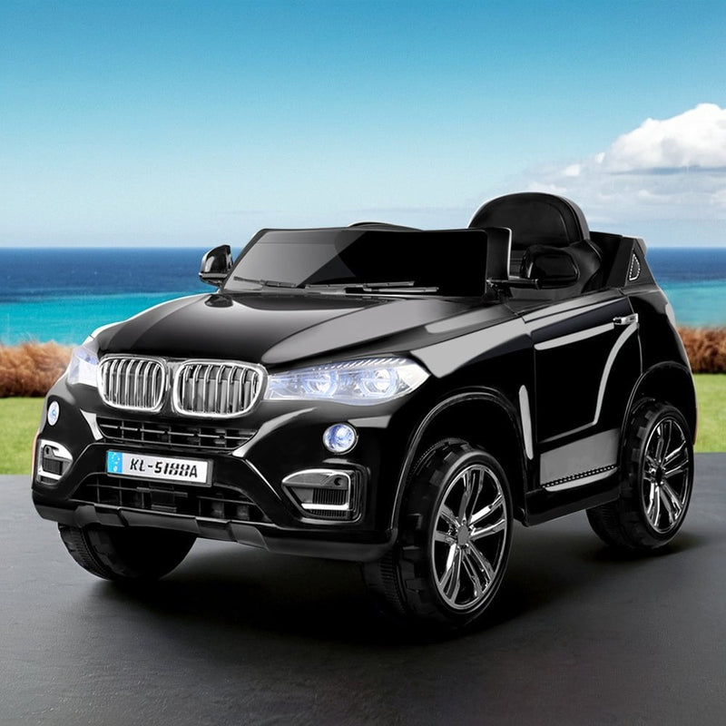 Rigo Kids Electric Ride On Car SUV BMW-Inspired X5 Toy Cars Remote 6V Black