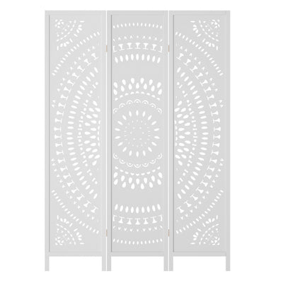 Artiss 3 Panel Room Divider Screen 132x170cm Circle White